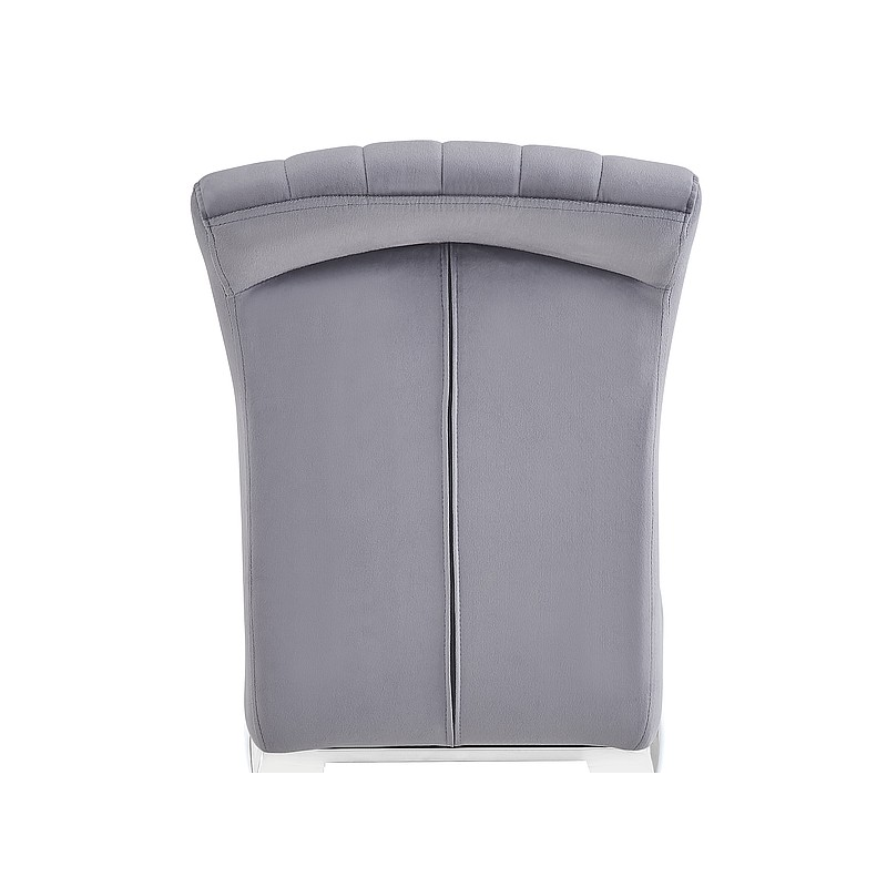 Nowoczesne krzesło Prince Velvet chrom/szary tap. 195