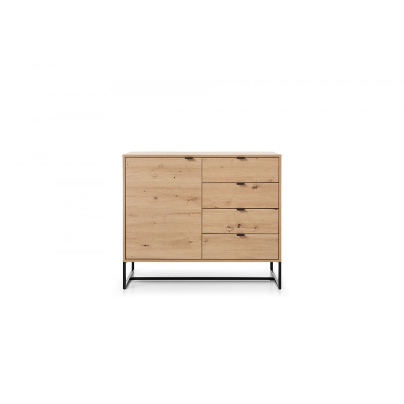 Kompaktowa komoda z kolekcji Amber meble Piaski dąb