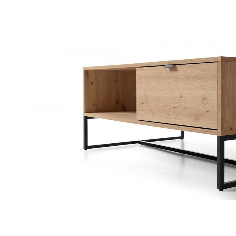 Stolik kawowy z kolekcji Amber meble Piaski dąb artisan/czarny