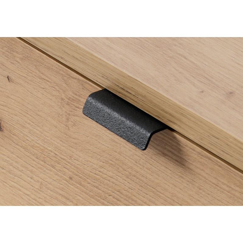 Witryna z kolekcji Amber meble Piaski dąb artisan/czarny