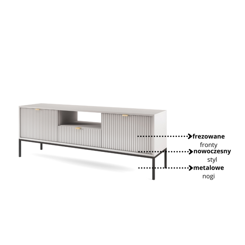 Szafka RTV Nova 154cm RTV-154 szary Piaski