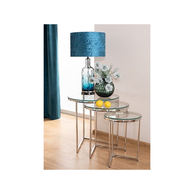 ŁAWA TRINITY TRANSPARENTNY/SREBRNY (ZESTAW)