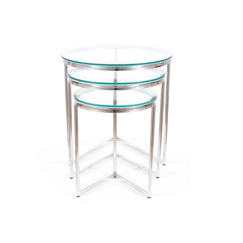 ŁAWA TRINITY TRANSPARENTNY/SREBRNY (ZESTAW)