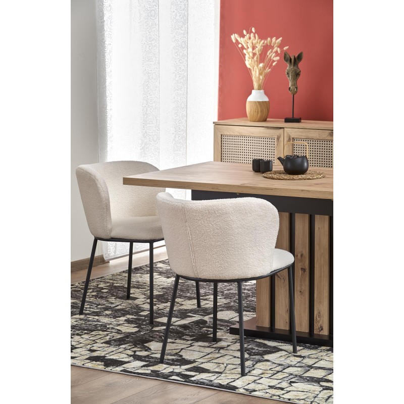 LAMELLO stół rozkładany 130-180/80 cm dąb artisan/czarny