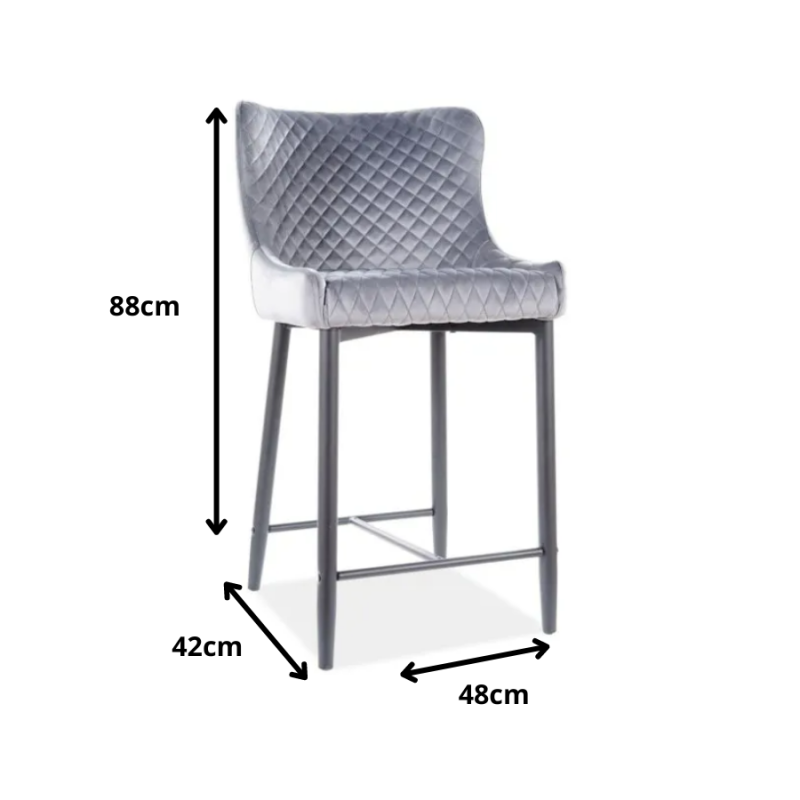 Hoker Colin B H-2 Velvet czarny stelaż/czarny Bluvel 19