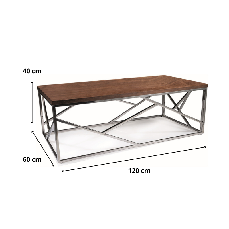 ŁAWA ESCADA A ORZECH/SREBRNY 120X60