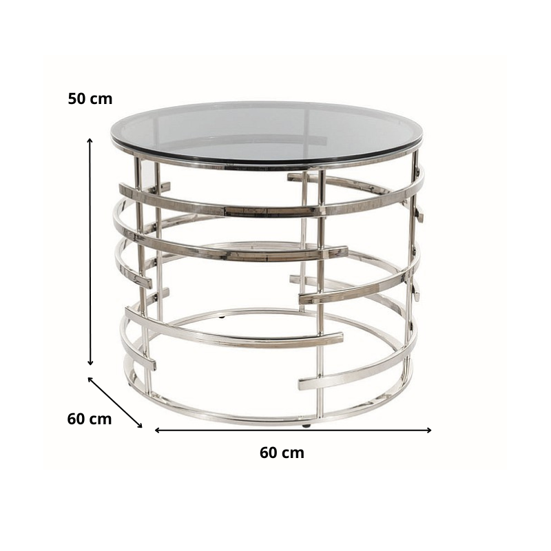ŁAWA LIVIA SZKŁO DYMIONE/SREBRNY FI 60