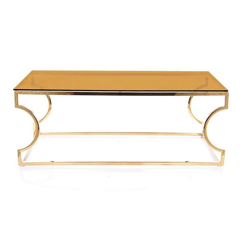 ŁAWA KENZO A SZKŁO DYMIONE BURSZTYNOWE/ZŁOTY 120X60