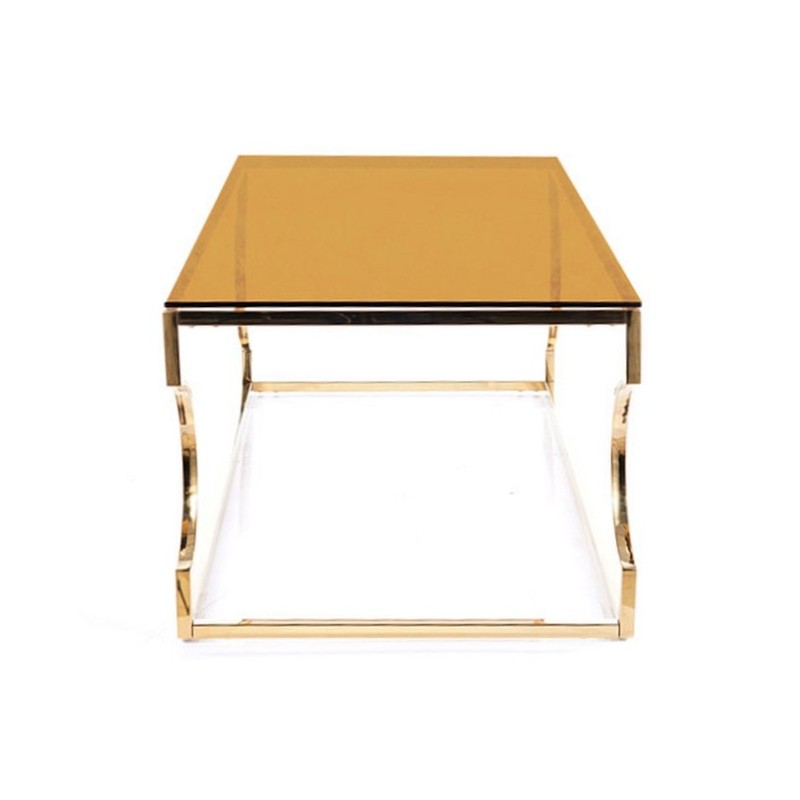 ŁAWA KENZO A SZKŁO DYMIONE BURSZTYNOWE/ZŁOTY 120X60