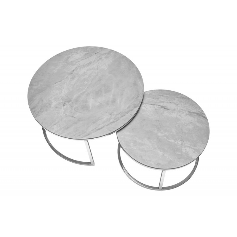 ŁAWA PORTAFINO B SZARY FI80 FI60/ CHROM ZESTAW