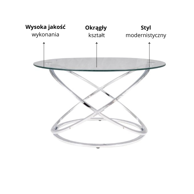 ŁAWA EOS B TRANSPARENTNY/CHROM FI 80