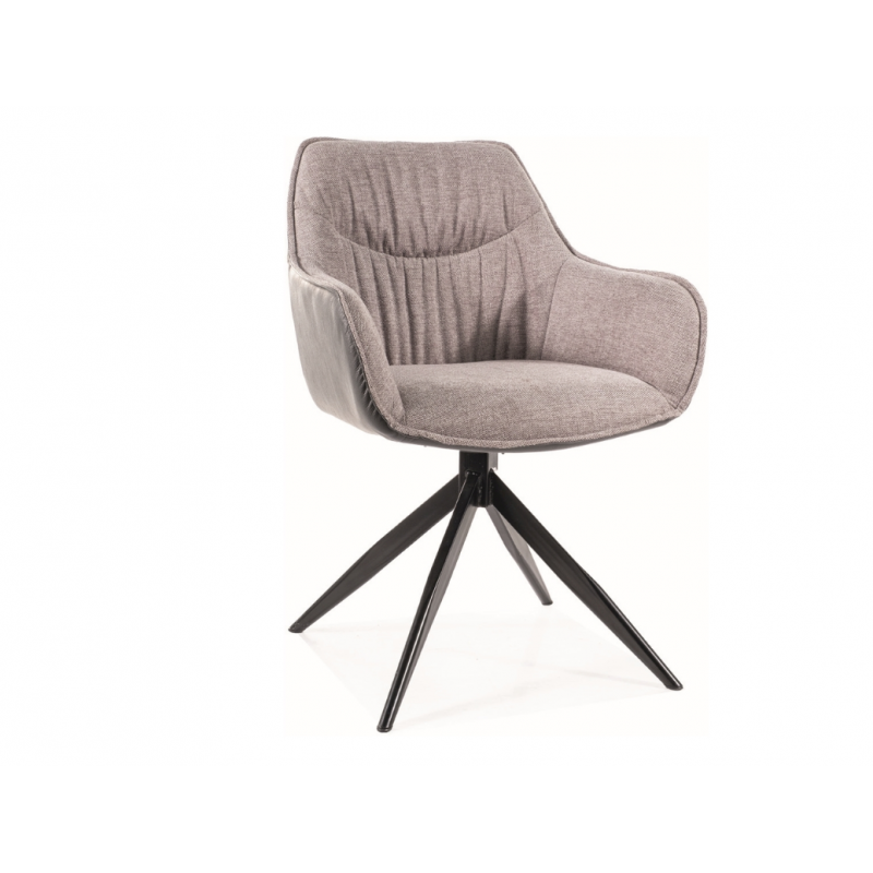 KRZESŁO SEMPRE BREGO/BUFFALO CZARNY STELAŻ / SZARY 07/SZARY 06