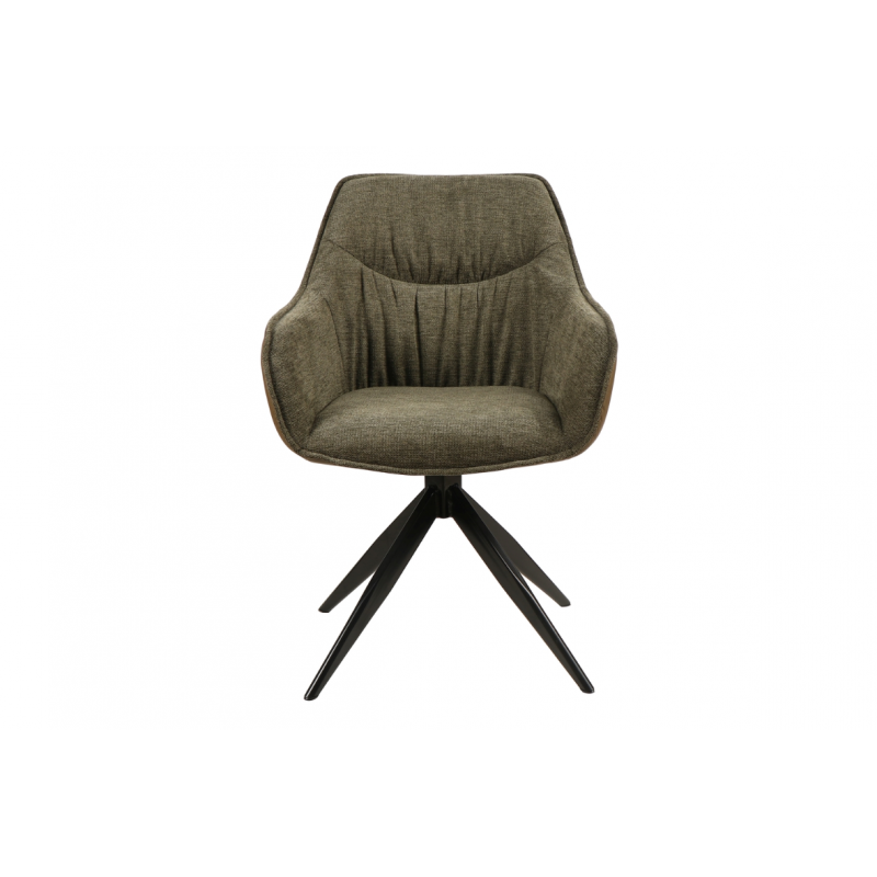 KRZESŁO SEMPRE BREGO/BUFFALO CZARNY STELAŻ / OLIWKA 77 / OLIWKA