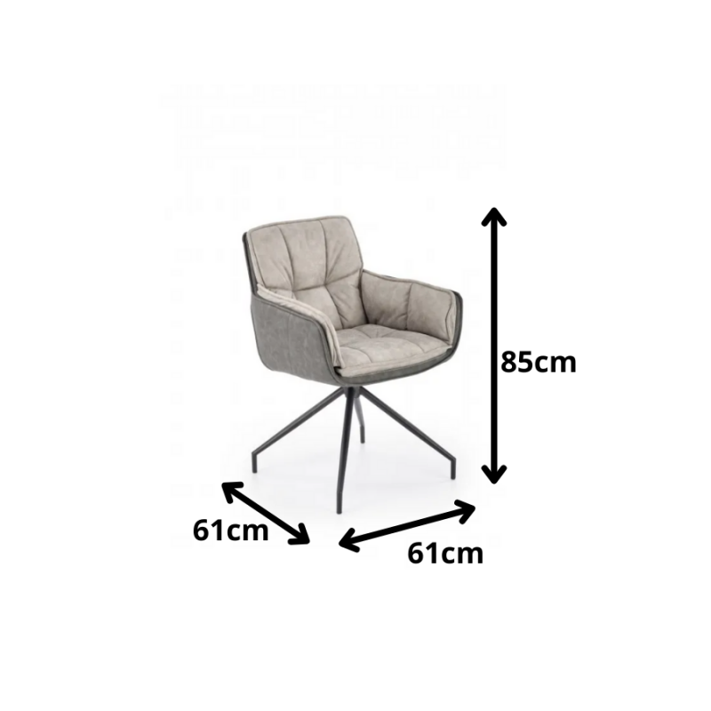 Krzesło Granada popielaty / czarny