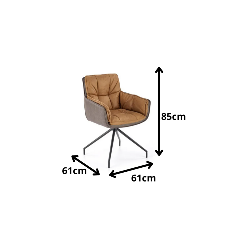 Krzesło Granada brązowy / ciemny brąz