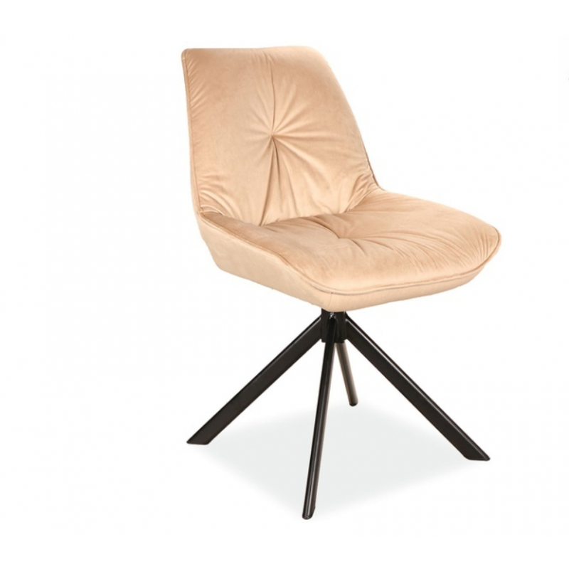 KRZESŁO BOOGIE I VELVET CZARNY STELAŻ / BEŻ BLUVEL 28