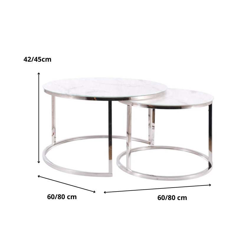 ŁAWA ATLANTA B BIAŁY EFEKT MARMURU / CHROM ZESTAW