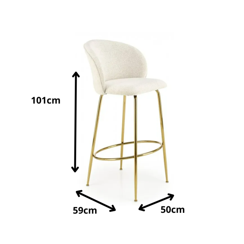 Hoker H116 kremowy/ złoty stelaż