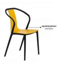 Krzesło Bethany czarne/żółte