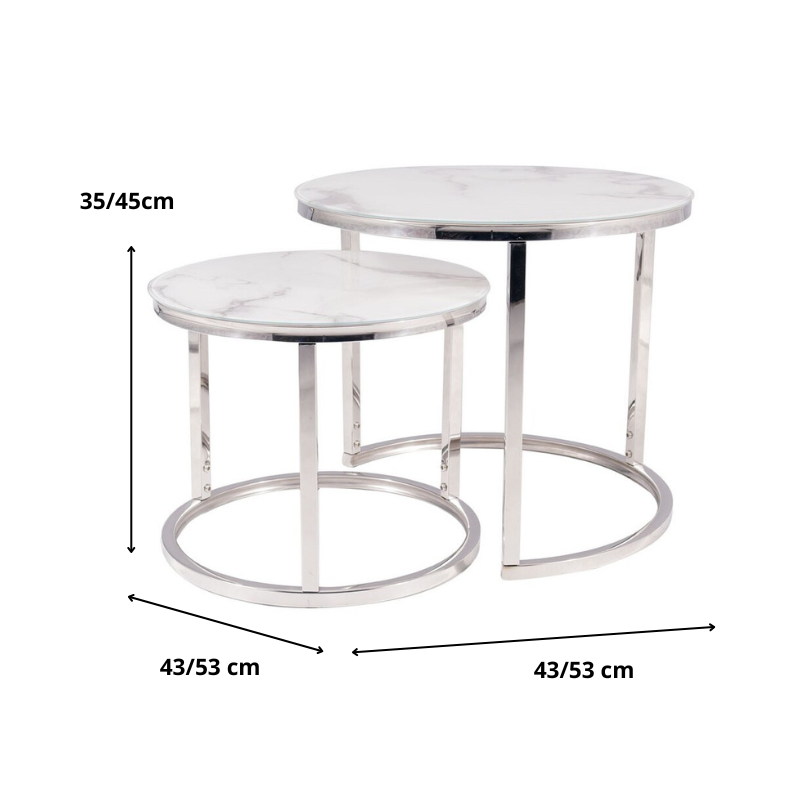 ŁAWA ATLANTA B II BIAŁY EFEKT MARMURU / CHROM ZESTAW