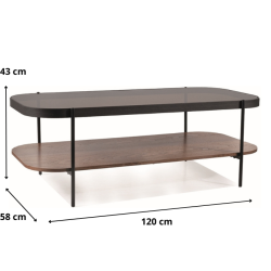 ŁAWA PRIMA A BURSZTYNOWY/ORZECH 120X58X43