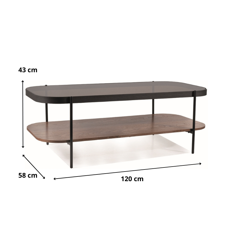 ŁAWA PRIMA A BURSZTYNOWY/ORZECH 120X58X43
