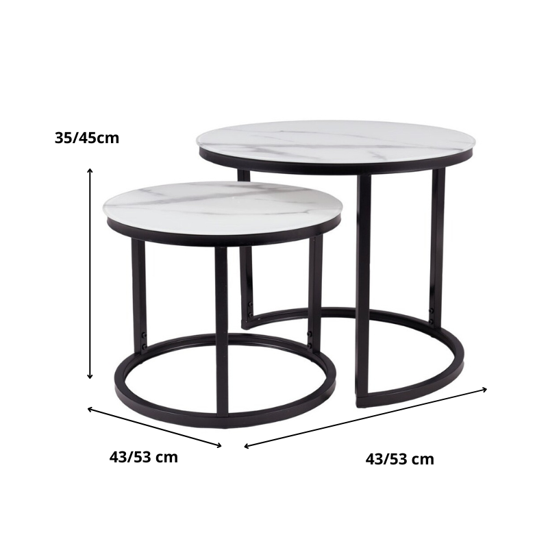 ŁAWA ATLANTA C BIAŁY MAT EFEKT MARMURU / CZARNY MAT ZESTAW