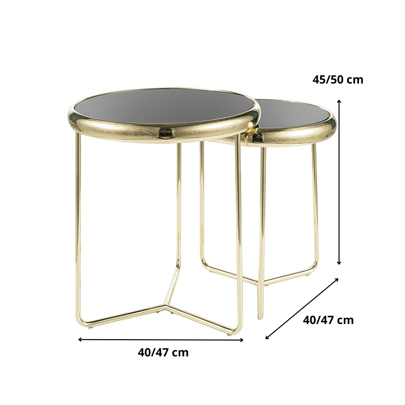 ŁAWA SCARLET II KOLOR CZARNY/ZŁOTY (ZESTAW)