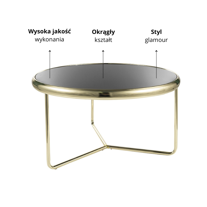 ŁAWA SCARLET KOLOR CZARNY/ZŁOTY FI74