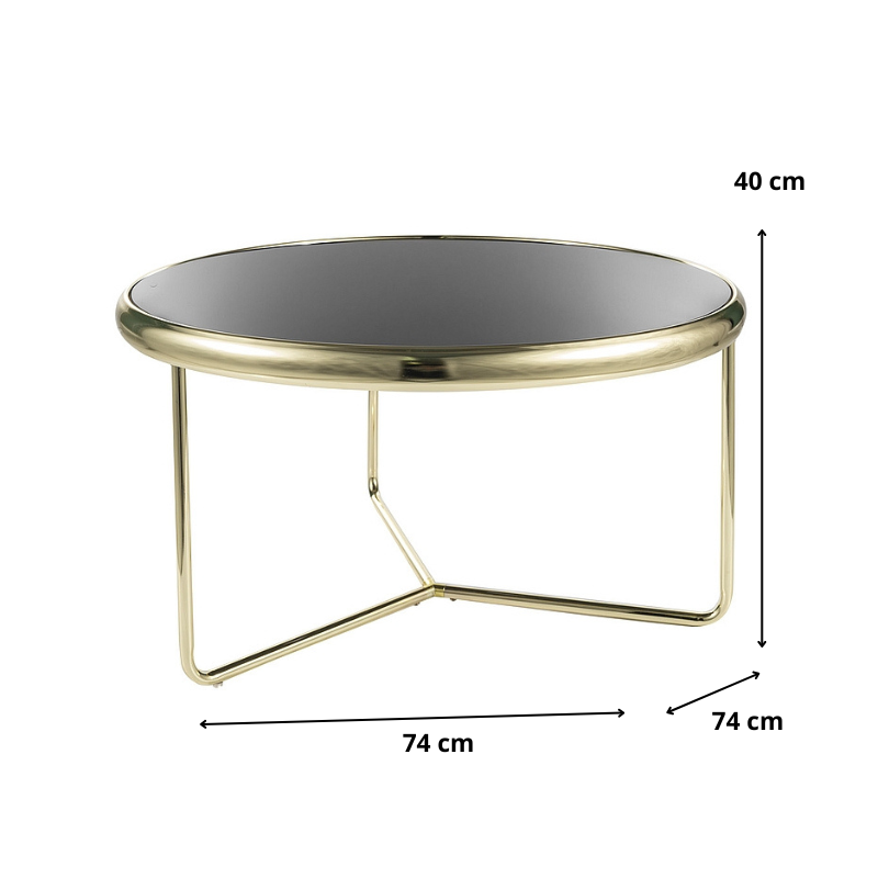 ŁAWA SCARLET KOLOR CZARNY/ZŁOTY FI74