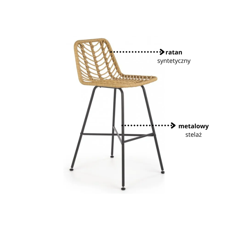 H97 hoker czarny / naturalny (1p 4szt)