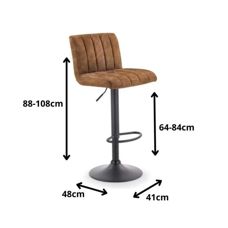 Hoher H89 czarny stelaż/ brązowa tapicerka (1p 2szt)