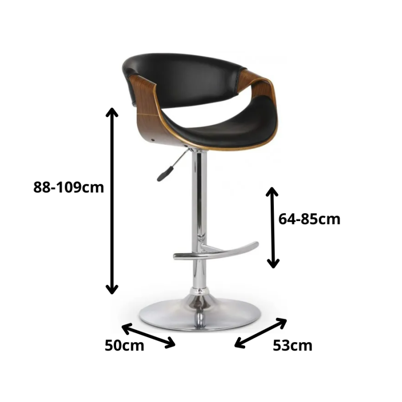 Hoker H100 orzechowy/ czarna ekoskóra (1p 1szt)