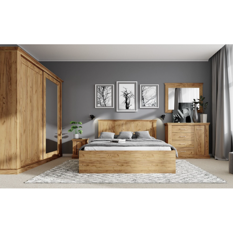 Komoda Antica A1 142cm Jarstol Jesion jasny/ Dąb craft złoty