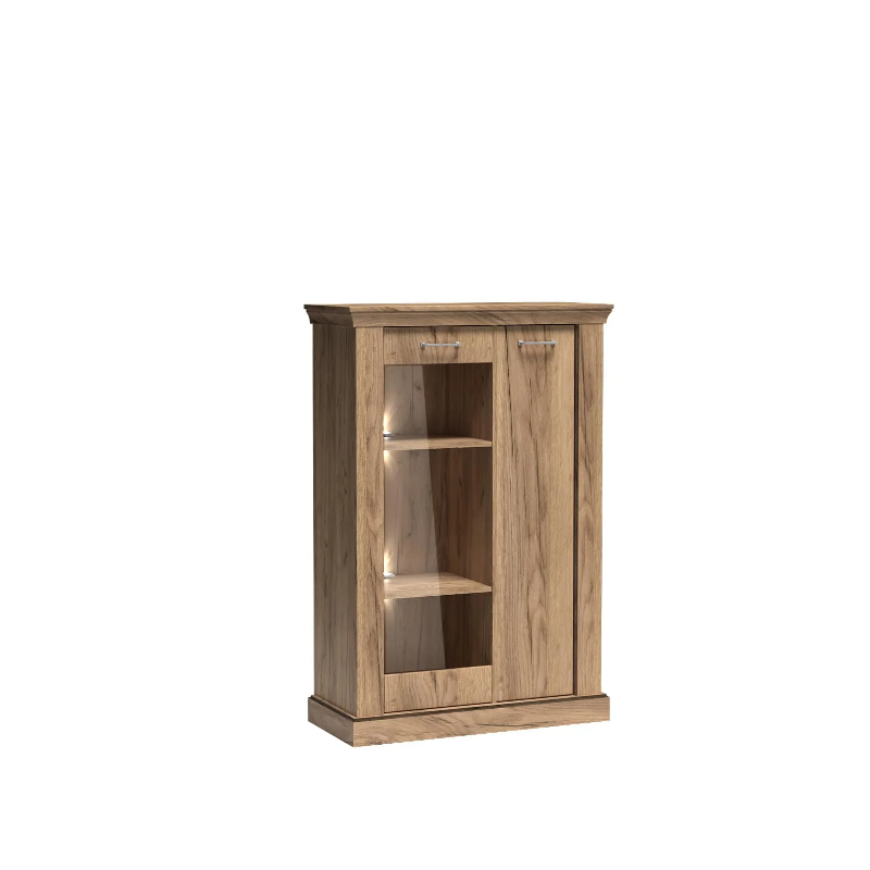 Witryna Antica A12 67cm Jarstol Jesion jasny/ Dąb craft złoty