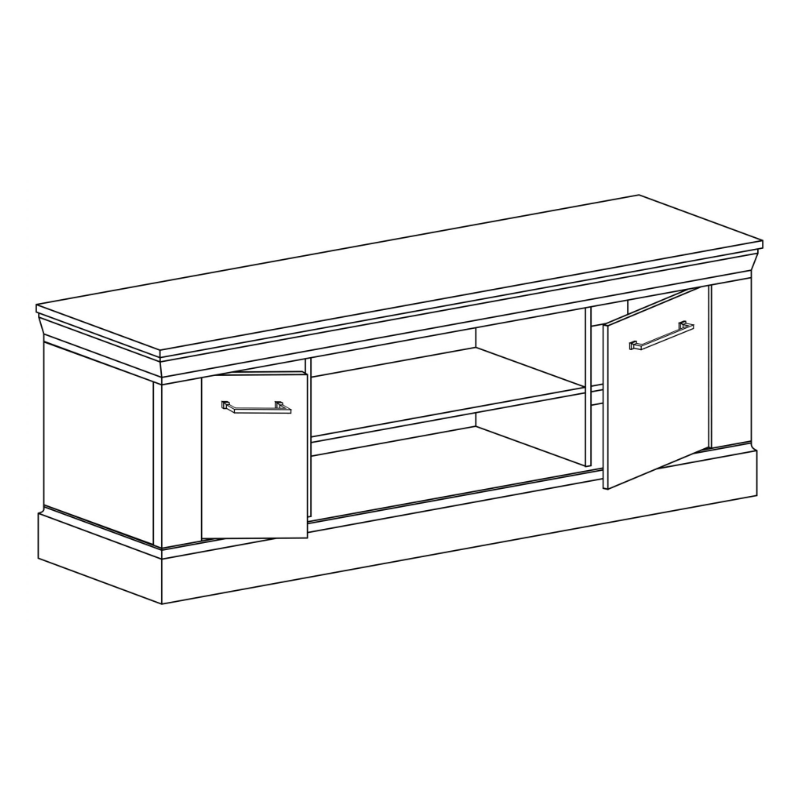 Szafka RTV A4 142cm Jarstol Jesion jasny/ Dąb craft złoty
