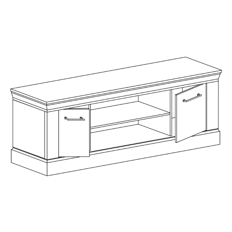 Szafka RTV A15 162cm Jarstol Jesion jasny/ Dąb craft złoty