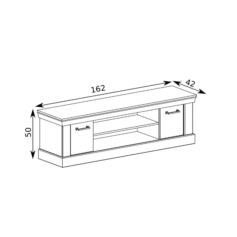 Szafka RTV A15 162cm Jarstol Jesion jasny/ Dąb craft złoty