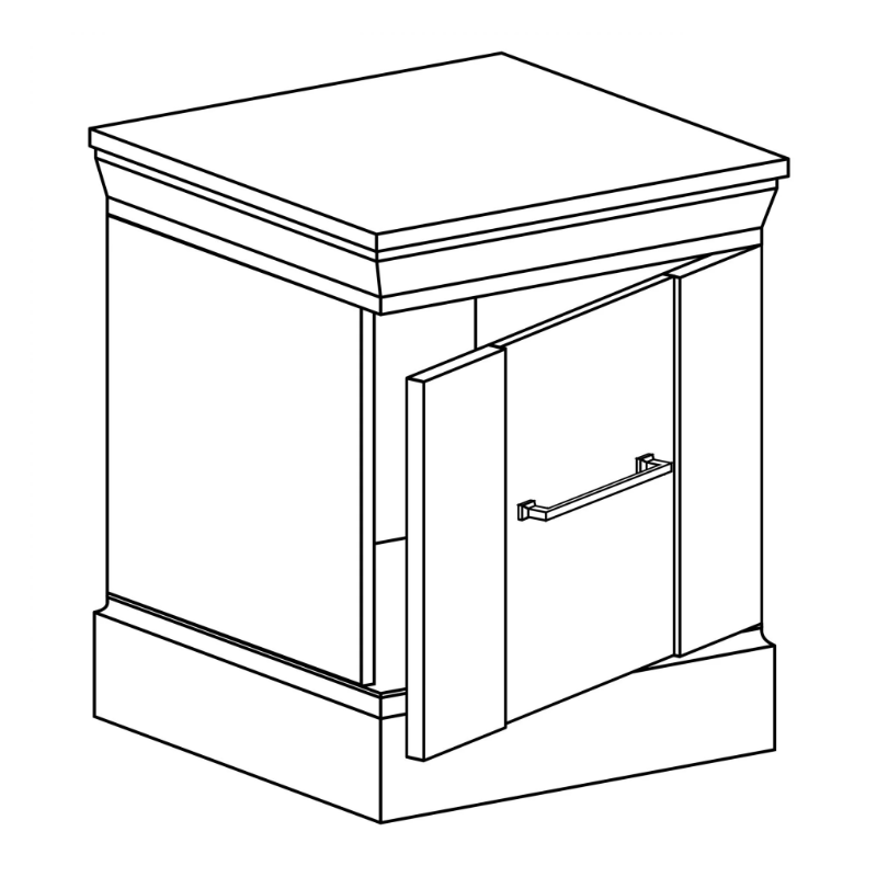 Szafka nocna A7 Antica Jarstol Jesion jasny/ Dąb craft złoty