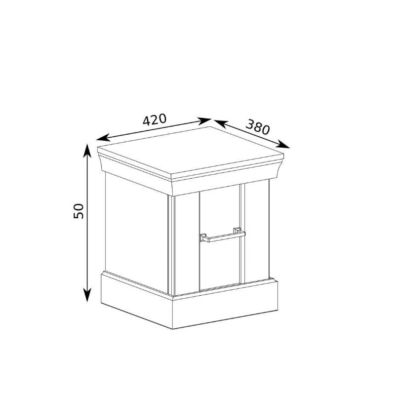 Szafka nocna A7 Antica Jarstol Jesion jasny/ Dąb craft złoty