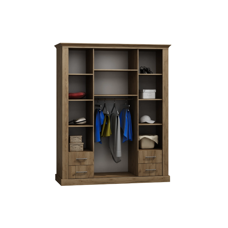 Szafa z lustrem Antica A183 183cm Jarstol Jesion jasny/ Dąb