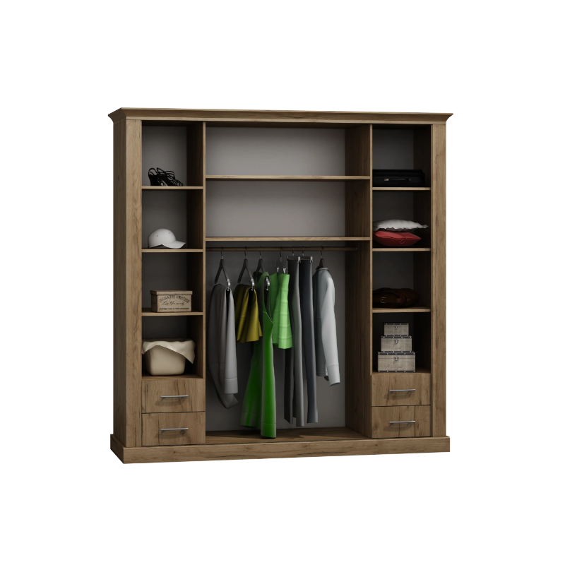 Szafa z lustrem Antica A211 211cm Jarstol Jesion jasny/ Dąb