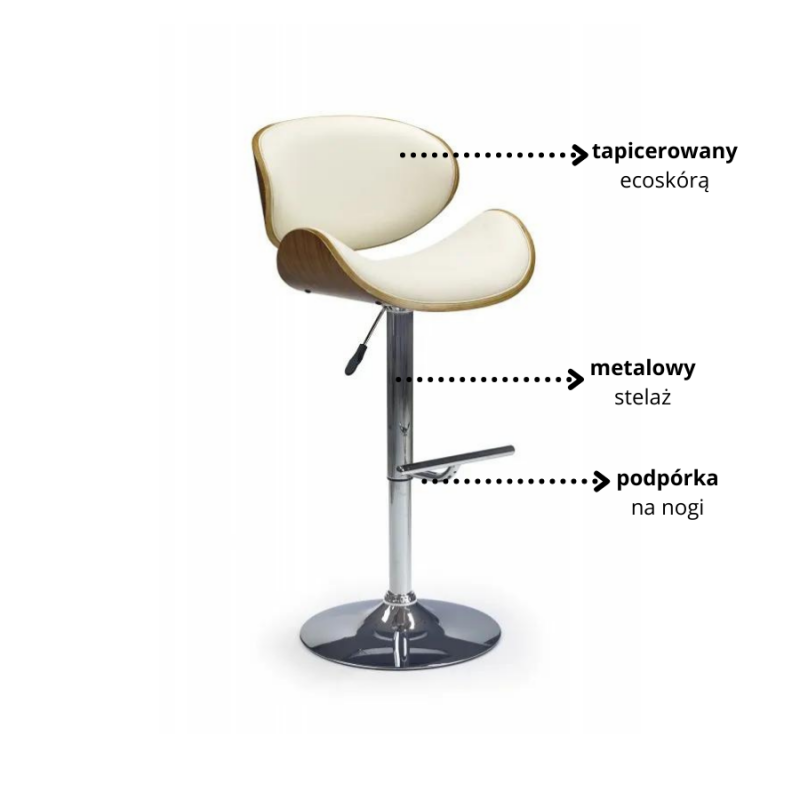 Hoker H44 orzech/kremowa ekoskóra (1p 1szt)