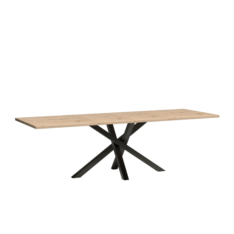 Stół Cali (160-260)x90 Jarstol dąb artisan/czarny