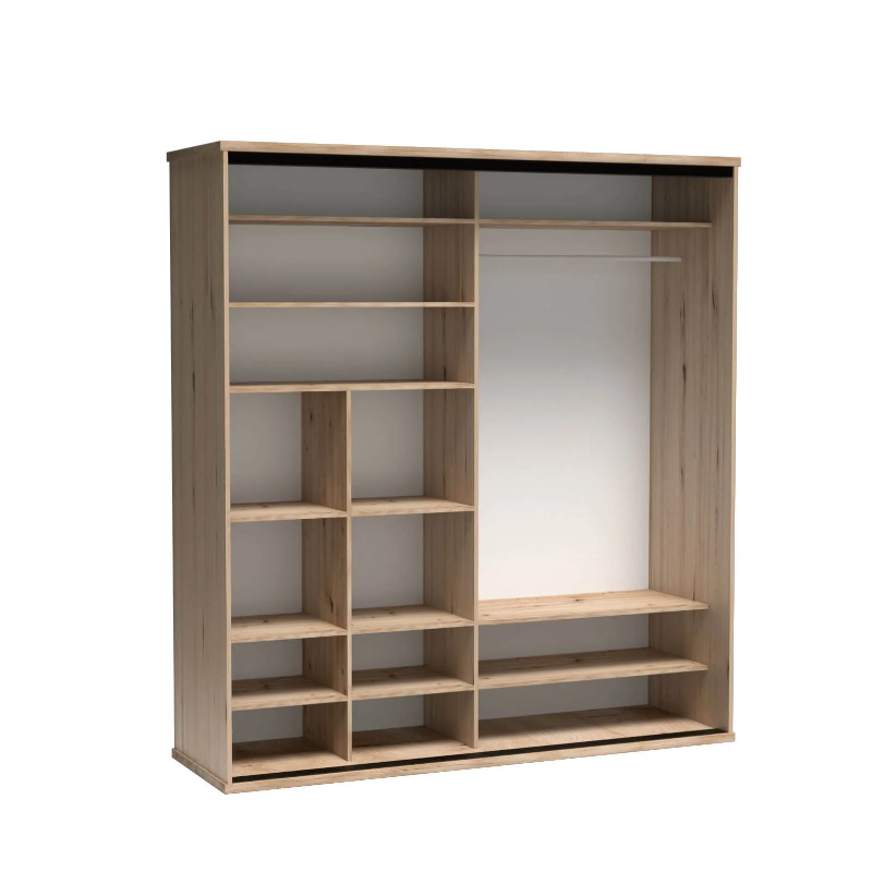 Szafa z lustrem Cali C15 199cm Jarstol dąb artisan/czarny