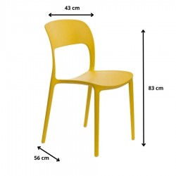 Krzesło Freya żółte