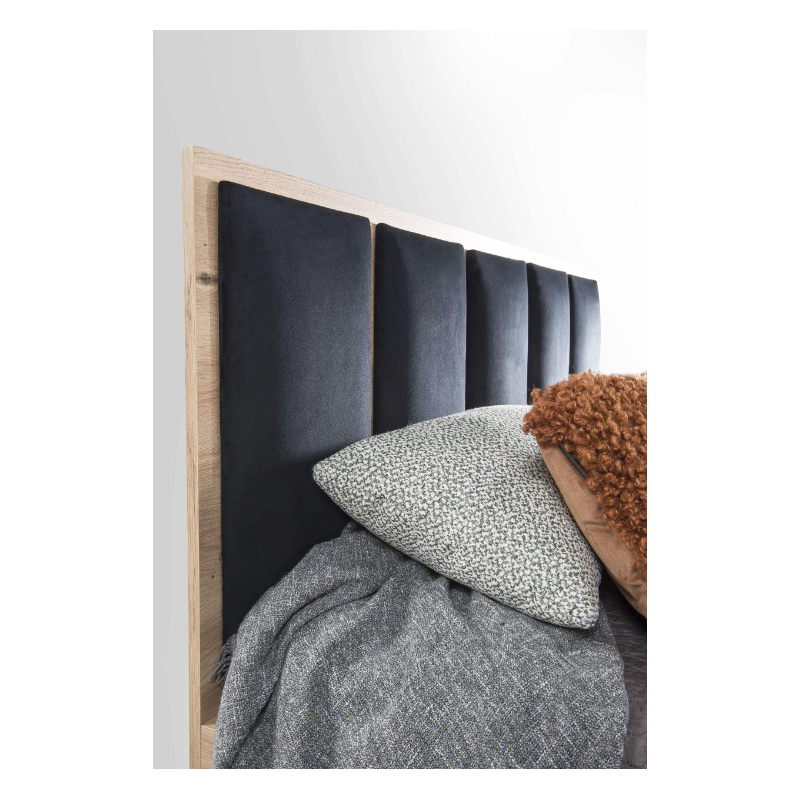 Łóżko Cali C16 180x200 Jarstol dąb artisan/czarny