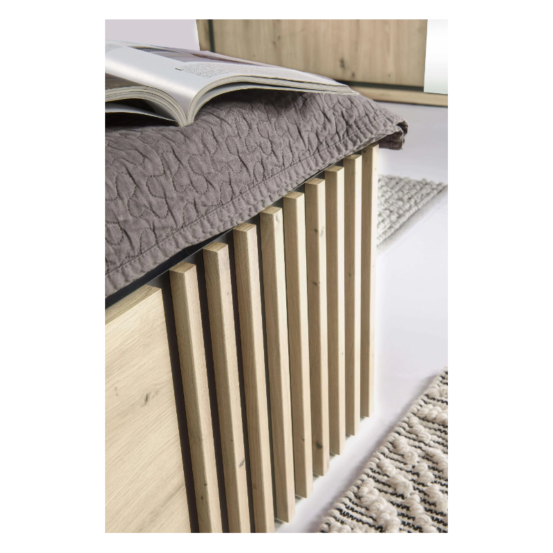 Łóżko Cali C16 180x200 Jarstol dąb artisan/czarny