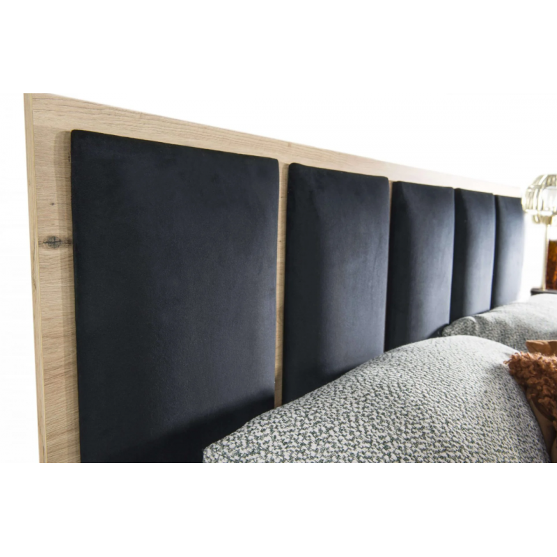 Łóżko Cali C16 180x200 Jarstol dąb artisan/czarny