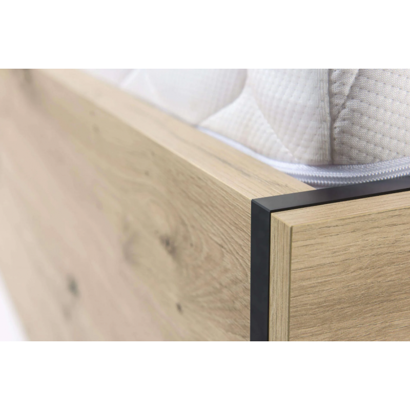 Łóżko Cali C16 180x200 Jarstol dąb artisan/czarny